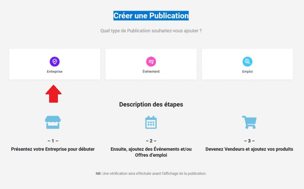 Panier Québec - Tutoriel - Créer une Publication Entreprise