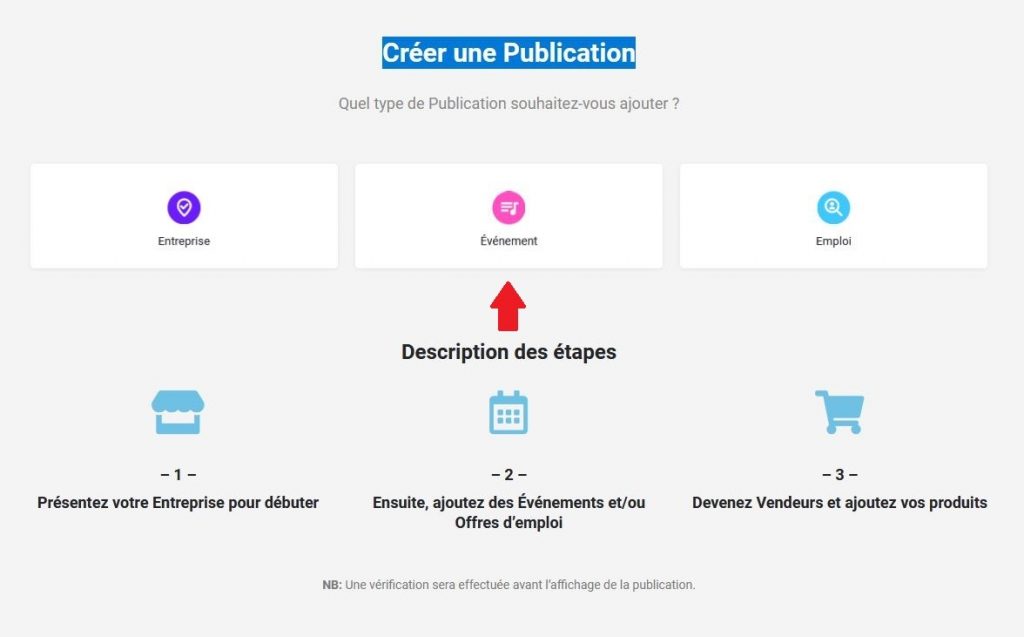 Panier Québec - Tutoriel - Créer une Publication Événement