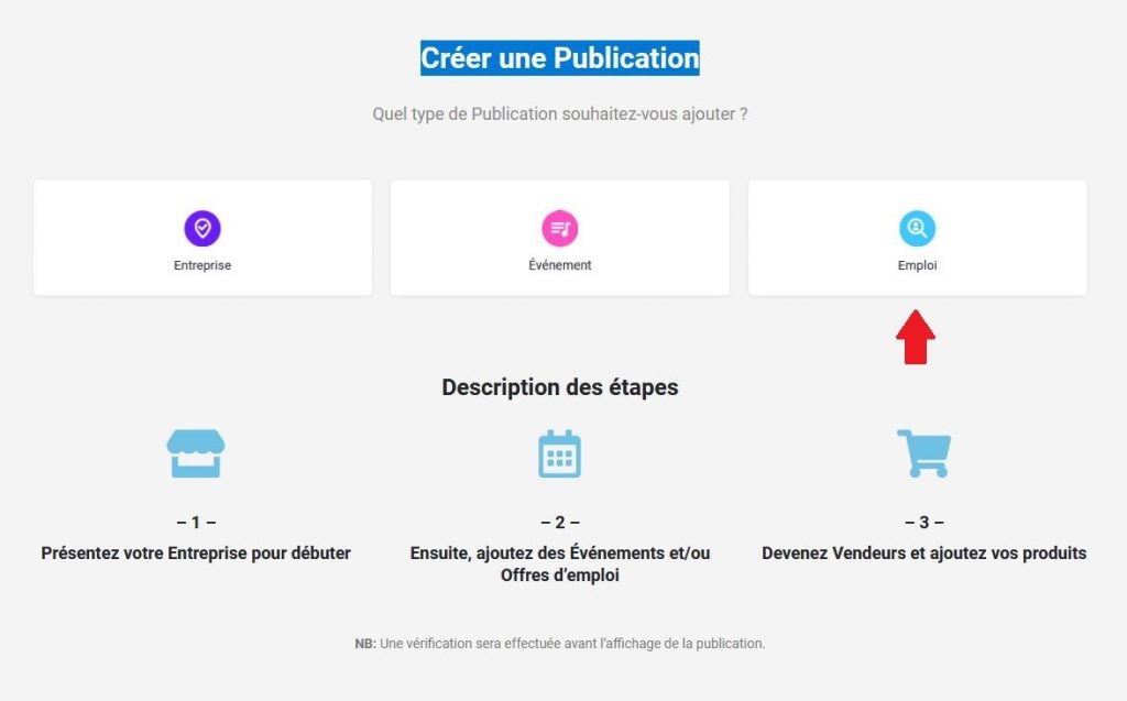 Panier Québec - Tutoriel - Créer une Publication Offre d'emploi