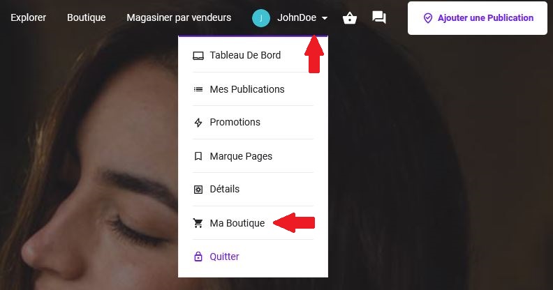 Panier Québec - Tutoriel - Menu Dropdown Boutique