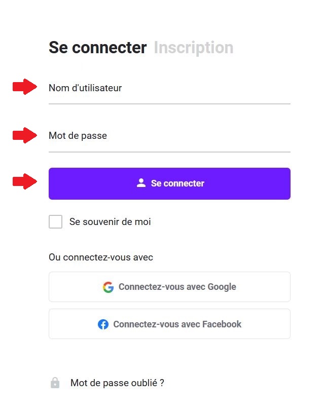 Panier Québec - Tutoriel - Se connecter - User Password